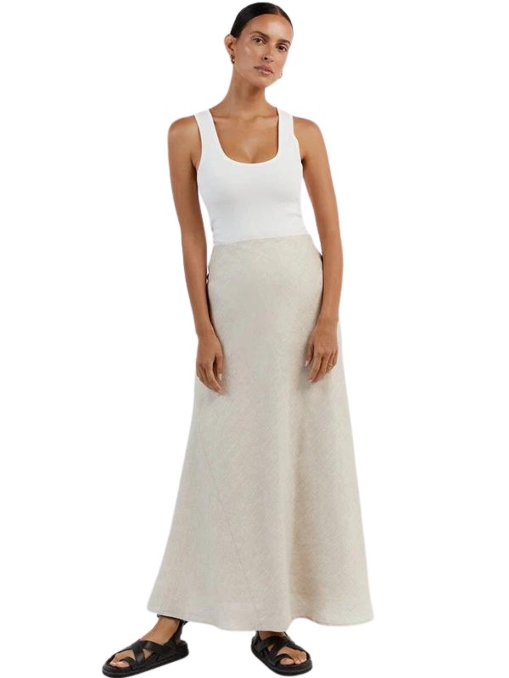 DISSH Syrah Natural Linen Skirt